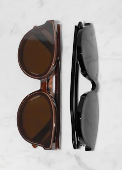 Abgerundete Sonnenbrille aus Acetat