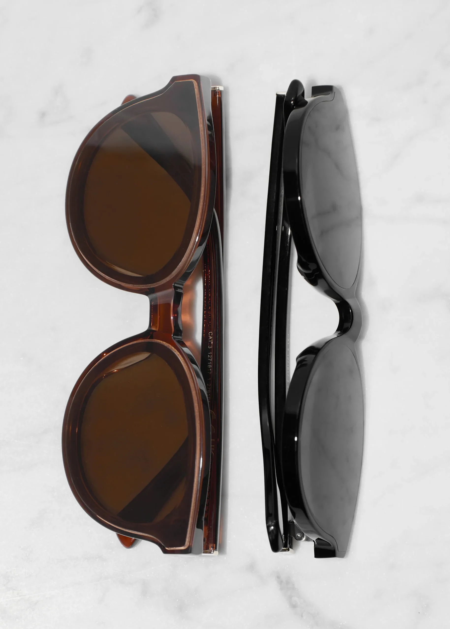 Abgerundete Sonnenbrille aus Acetat