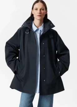 A-Linien-Jacke mit Tunnelkragen