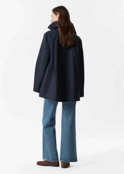 A-Linien-Jacke mit Tunnelkragen