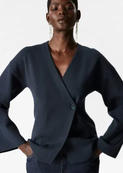 Asymmetrische Strickjacke
