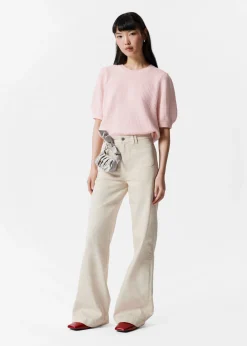 Ausgestellte Jeans mit hohem Bund