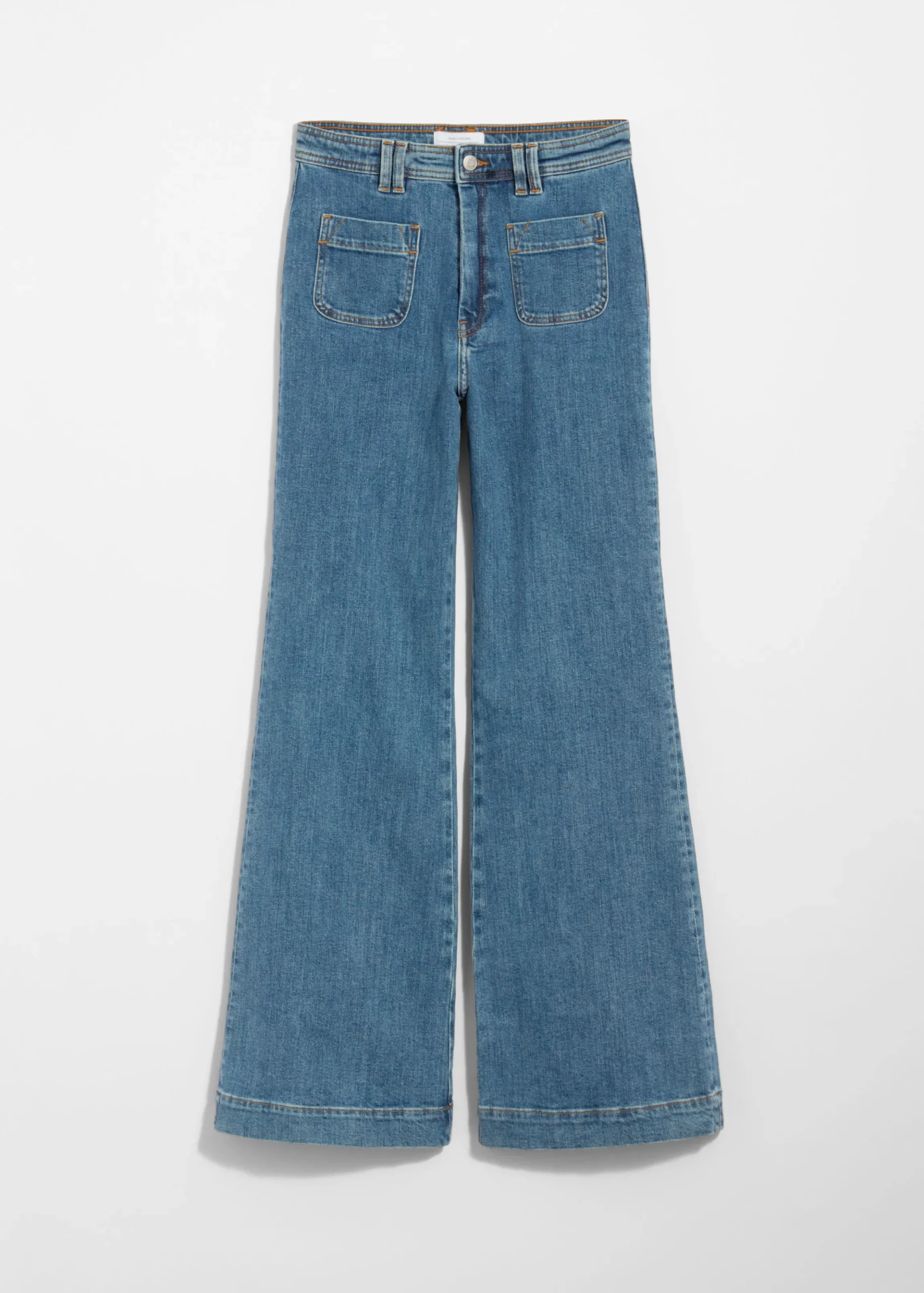 Ausgestellte Jeans mit hohem Bund