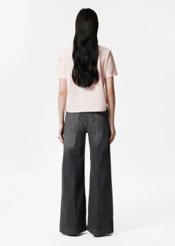 Ausgestellte Jeans mit hohem Bund