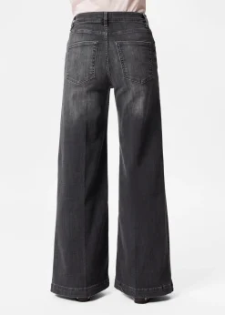 Ausgestellte Jeans mit hohem Bund
