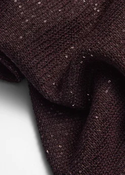 Ausgestellte Strickhose mit Glitter-Finish