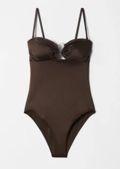 Badeanzug mit Cut-out und Schnallendetail