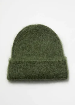 Beanie aus einer gebürsteten Mohairmischung