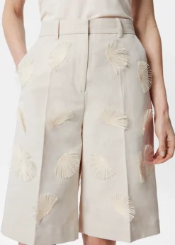 Bermuda-Shorts aus Leinenmix