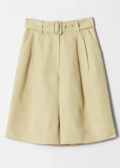 Bermuda-Shorts mit Falten