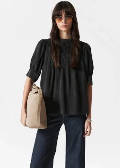 Bestickte Spitzenbluse