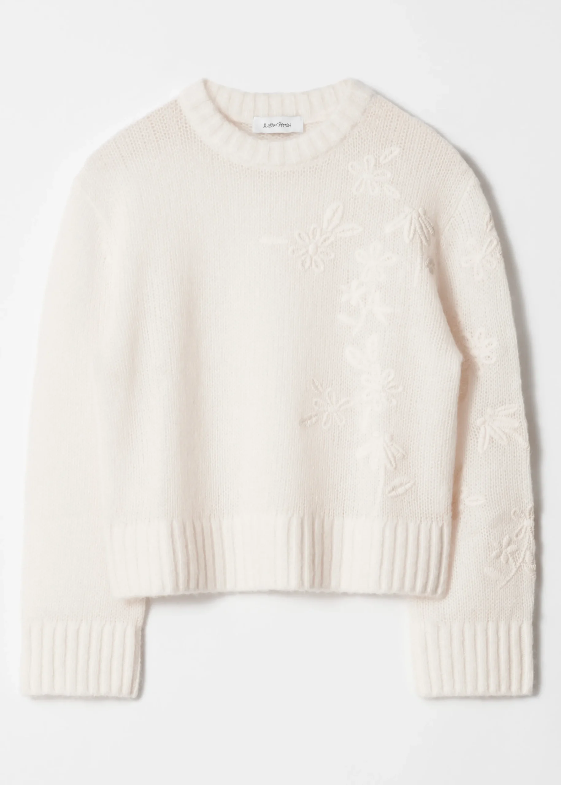 Bestickter Pullover aus Mohair-Mix