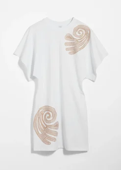 Besticktes T-Shirt-Minikleid