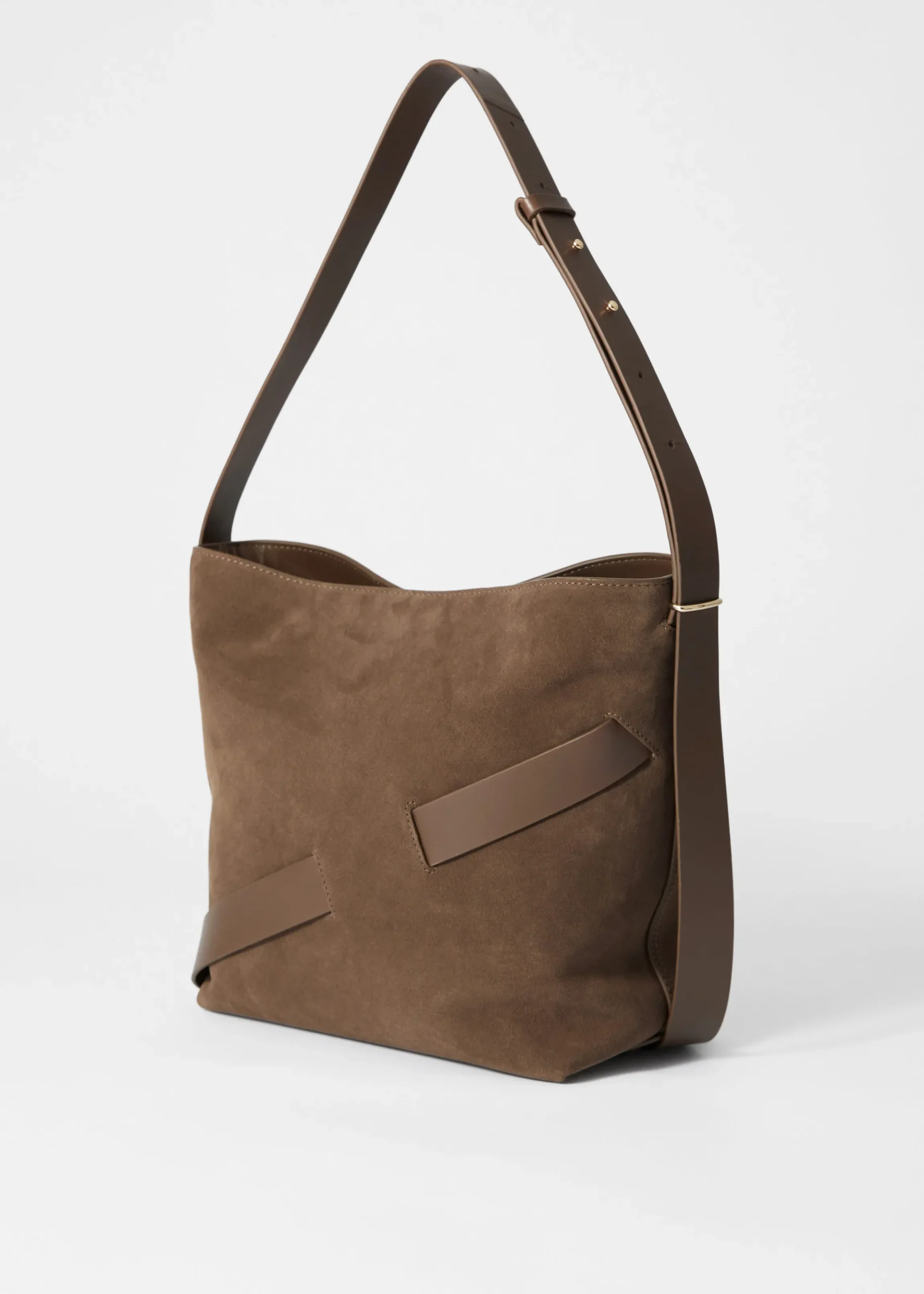 Beuteltasche aus Veloursleder