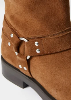 Bikerstiefel aus Wildleder