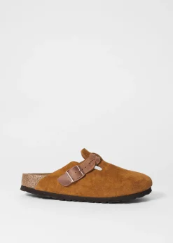 Birkenstock Boston mit Flechtdetail