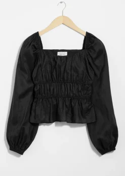 Bluse mit Raffungen