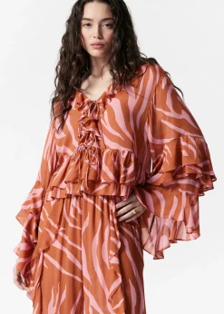 Bluse mit Rüschen