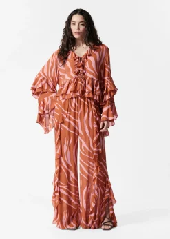 Bluse mit Rüschen