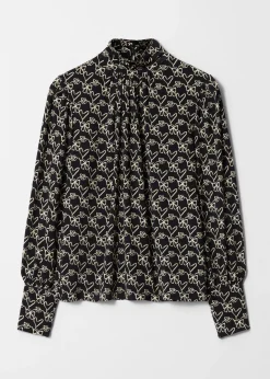 Bluse mit Stehkragen