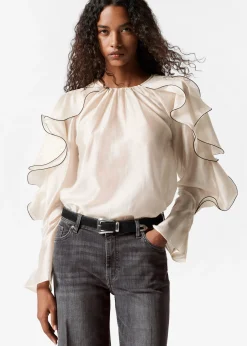 Bluse mit Volants