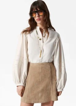 Bluse mit voluminösen Ärmeln
