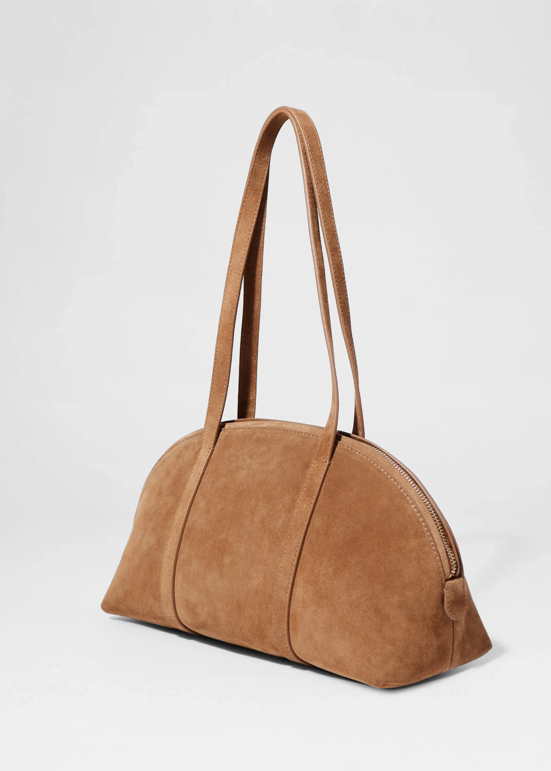 Bowlingtasche aus Veloursleder