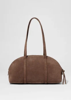 Bowlingtasche aus Veloursleder
