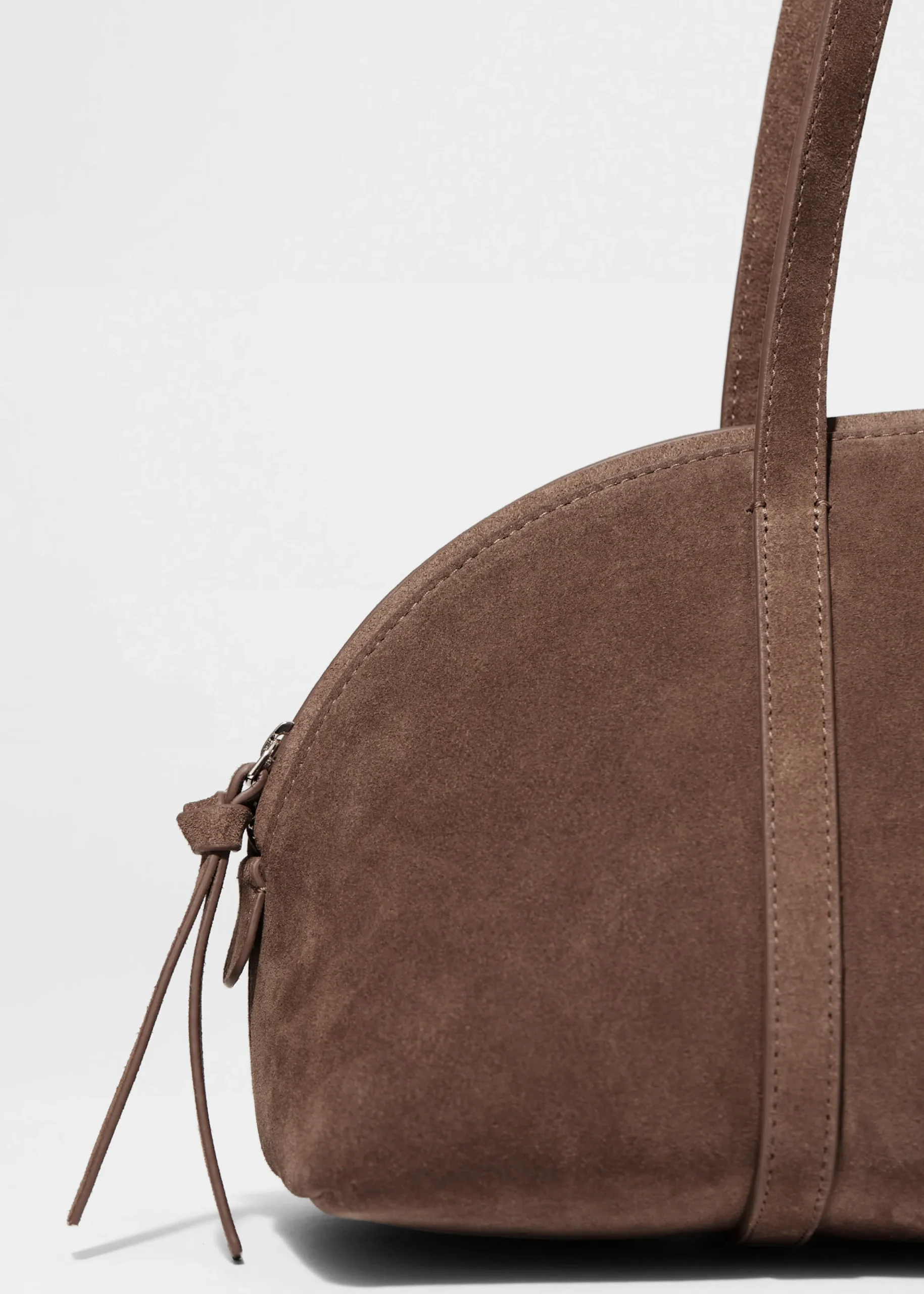 Bowlingtasche aus Veloursleder
