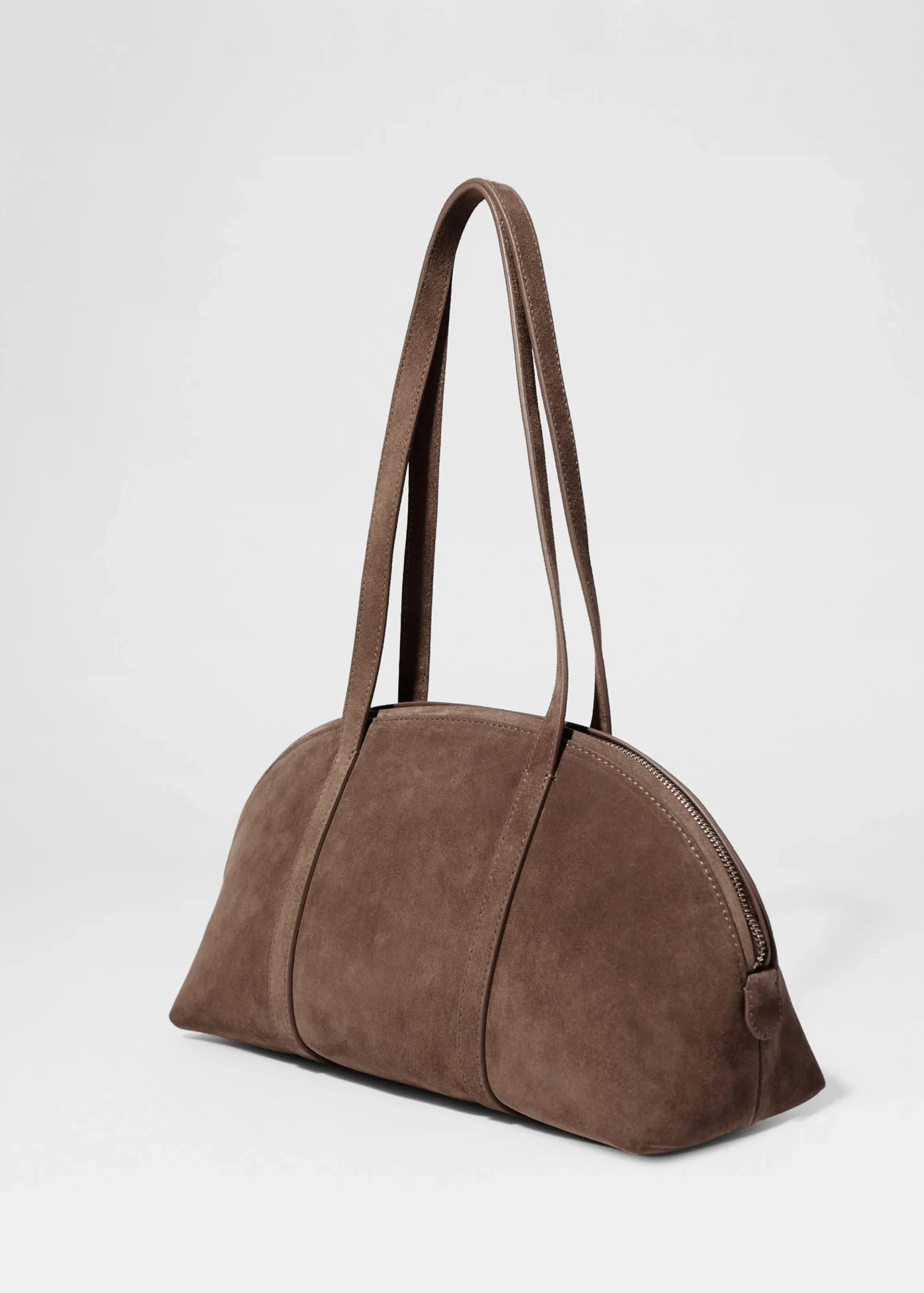 Bowlingtasche aus Veloursleder