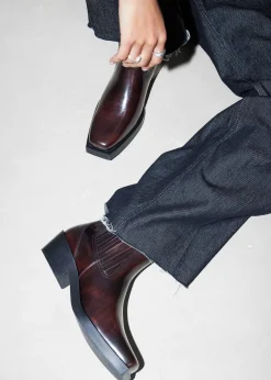 Chelsea Boots aus Leder im Biker-Stil