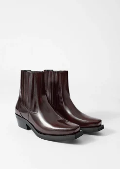 Chelsea Boots aus Leder im Biker-Stil