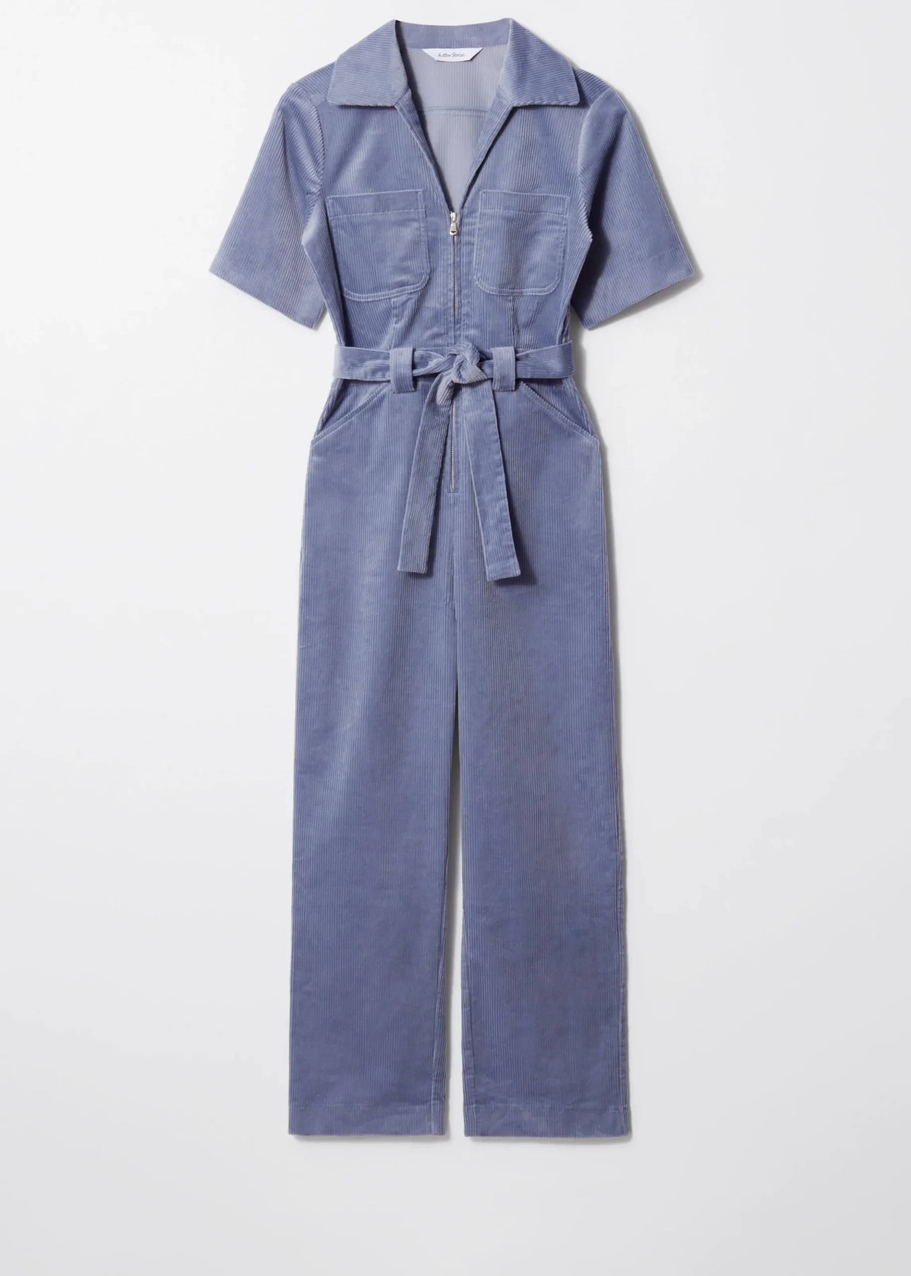 Cord-Jumpsuit mit Gürtel