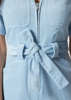 Cord-Jumpsuit mit Gürtel