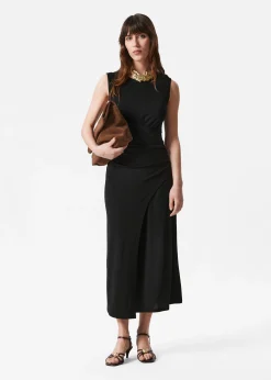 Drapiertes Midikleid