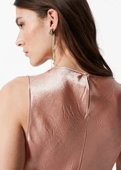 Drapiertes Midikleid aus Satin