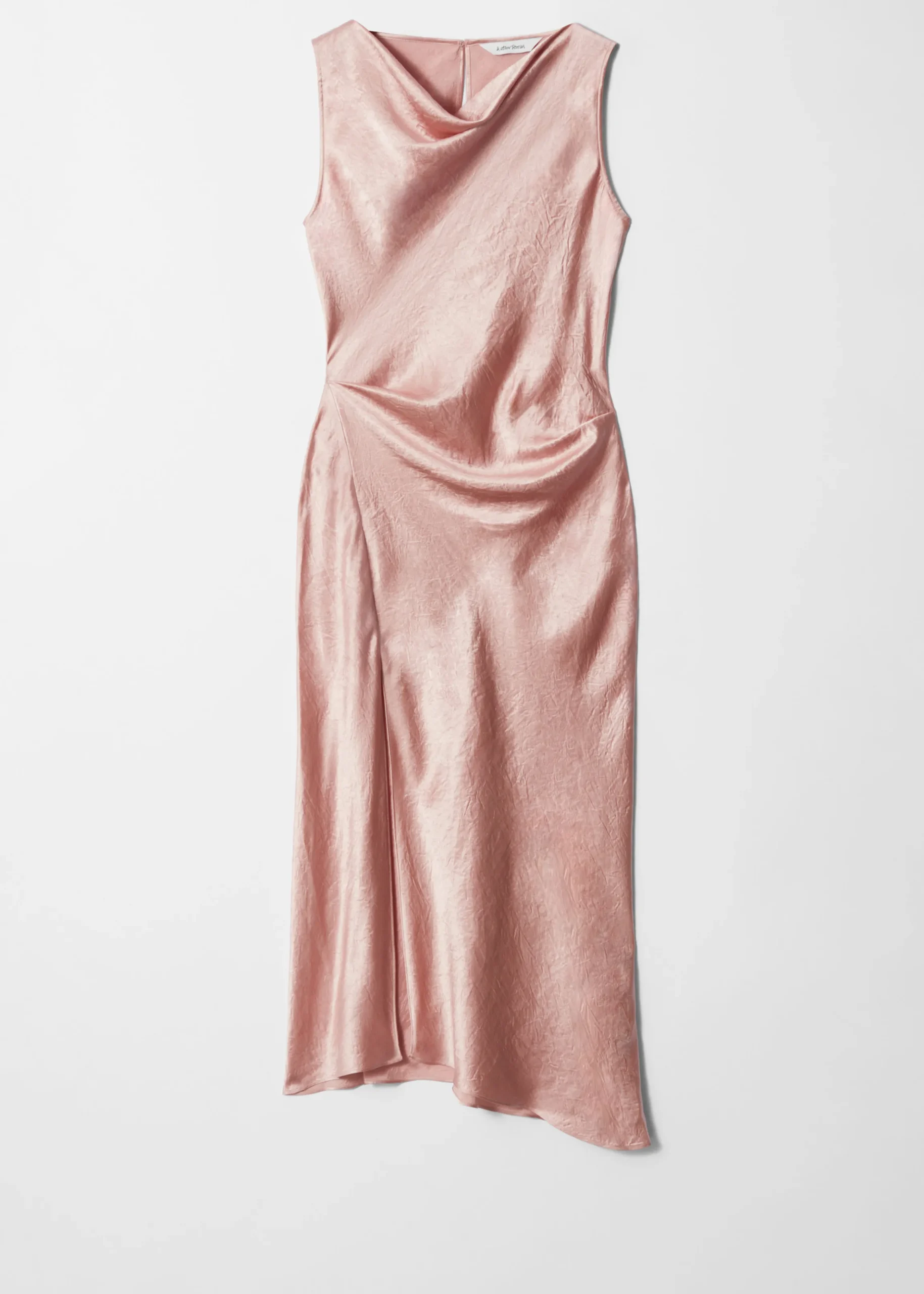 Drapiertes Midikleid aus Satin