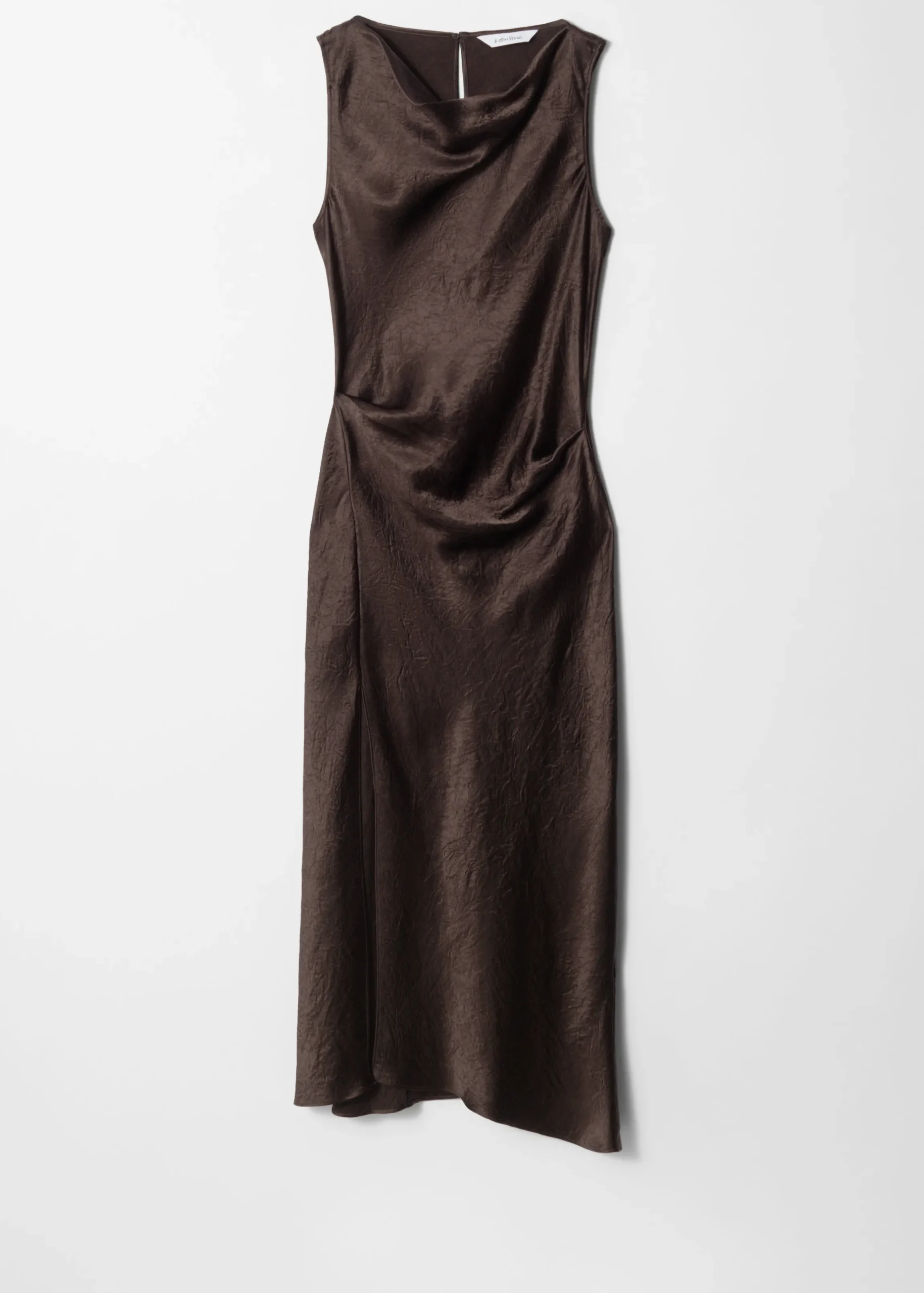Drapiertes Midikleid aus Satin
