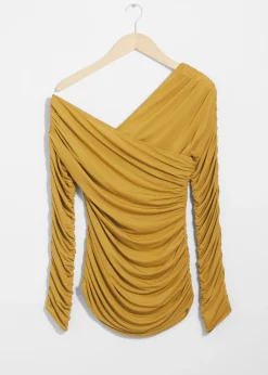 Drapiertes One-Shoulder-Oberteil