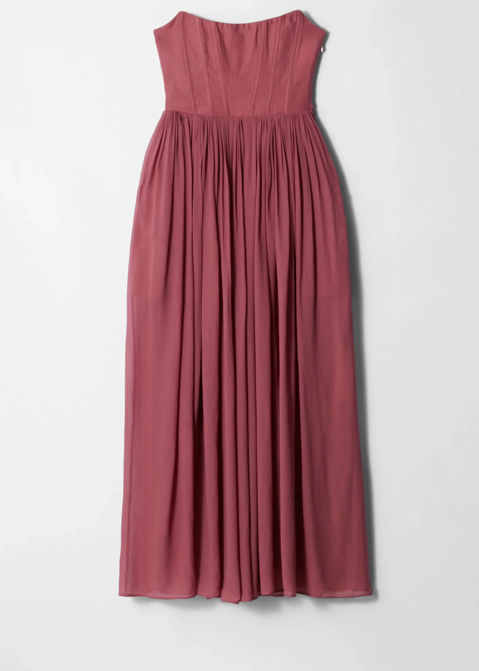 Durchscheinendes Maxikleid mit Korsage