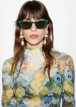 Eckige Cateye-Sonnenbrille