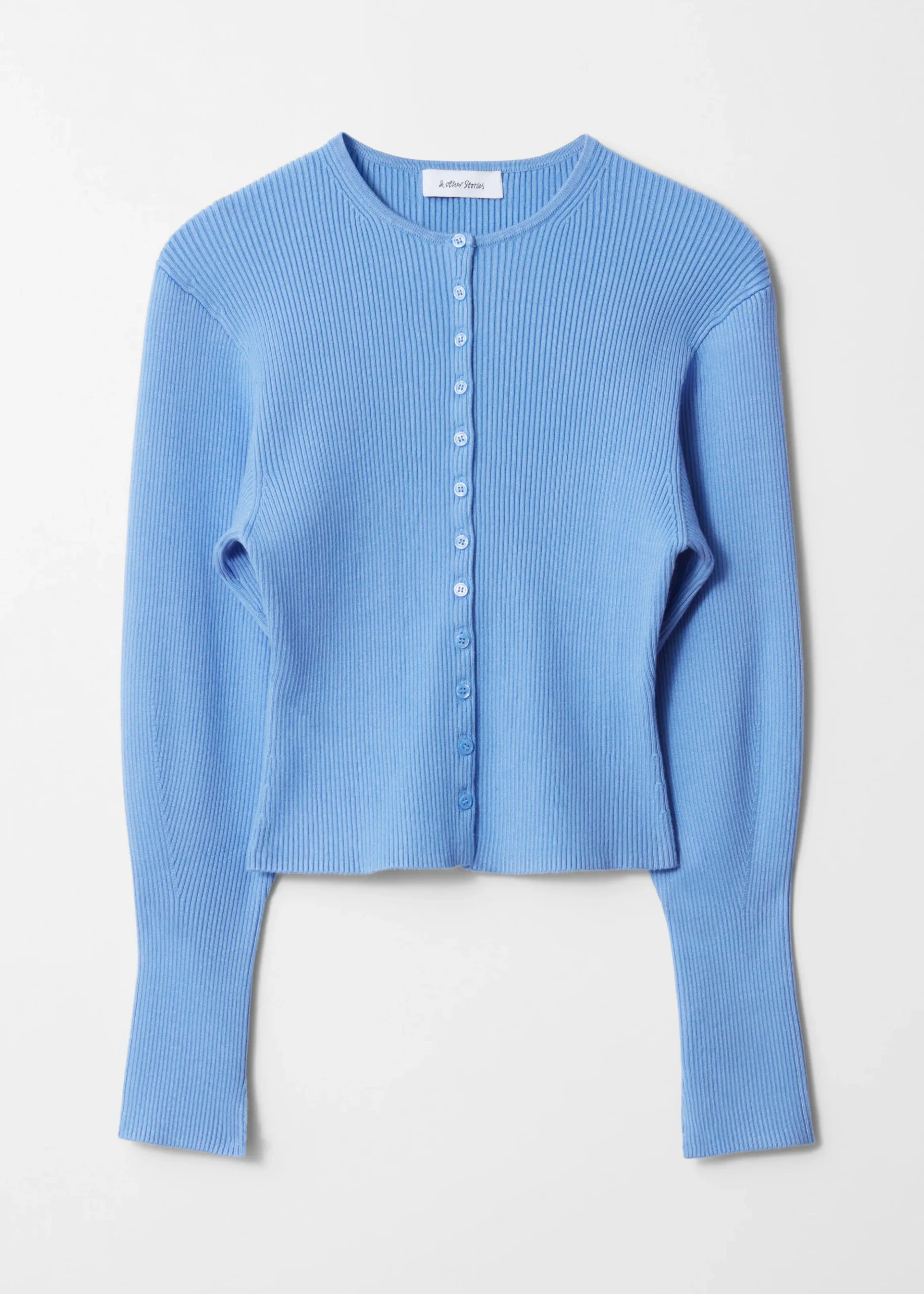 Eng anliegende Rippstrickjacke
