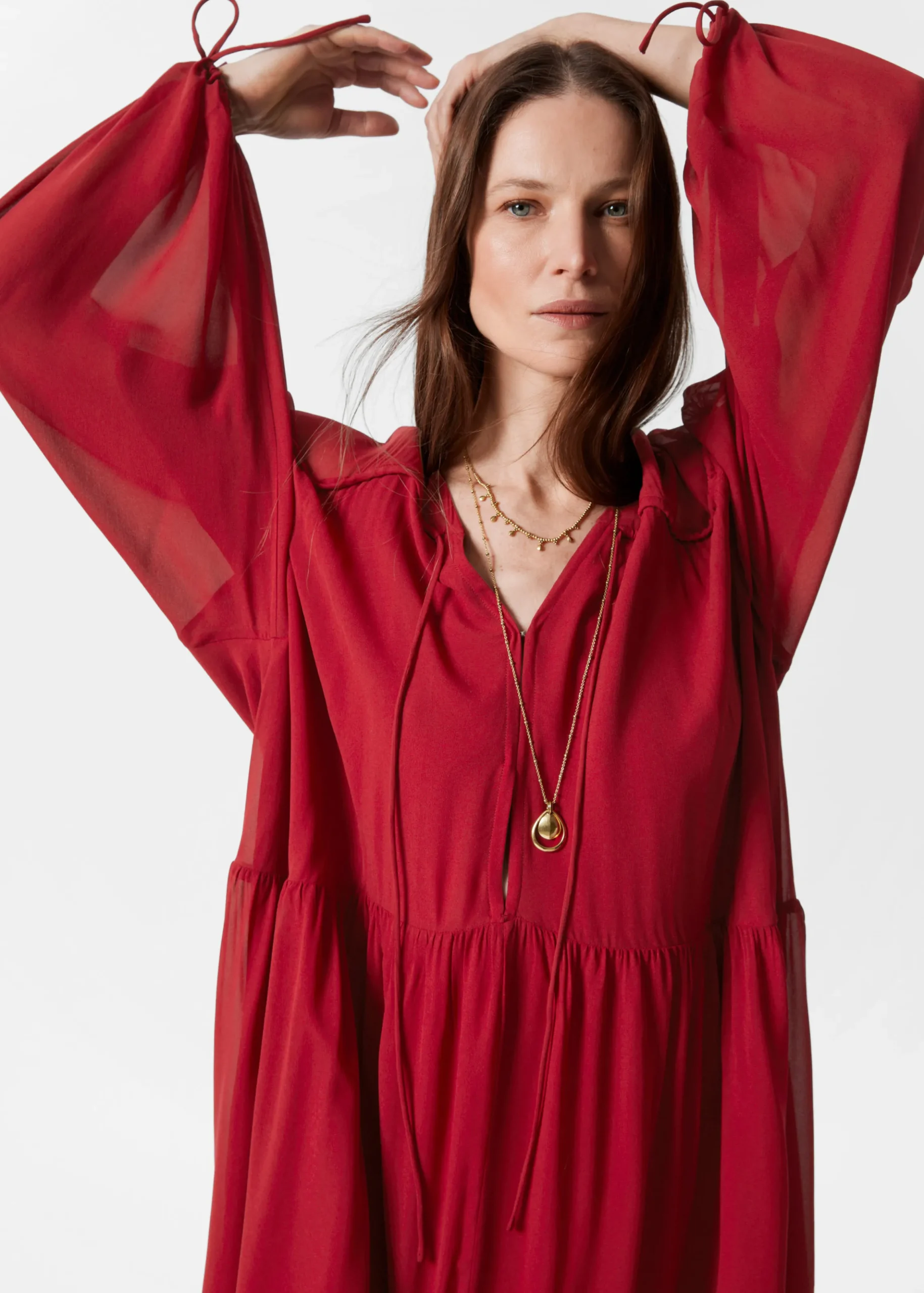 Fließendes Maxikleid