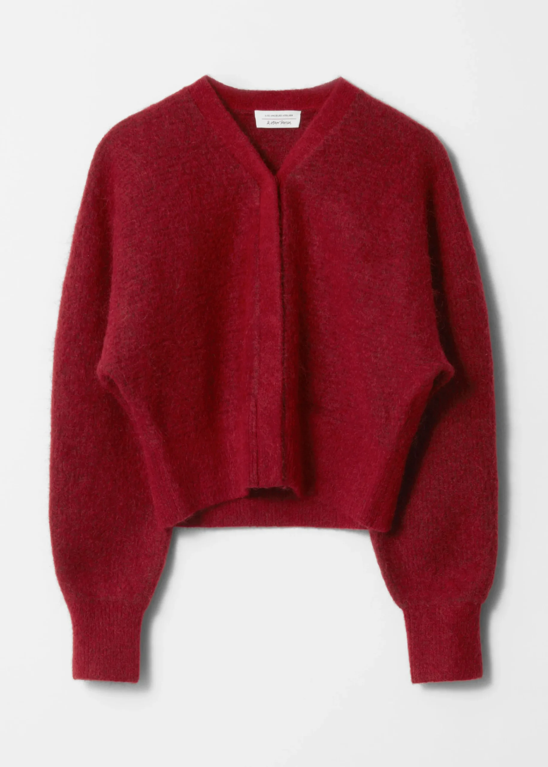 Gerippte Strickjacke aus Mohair-Mix