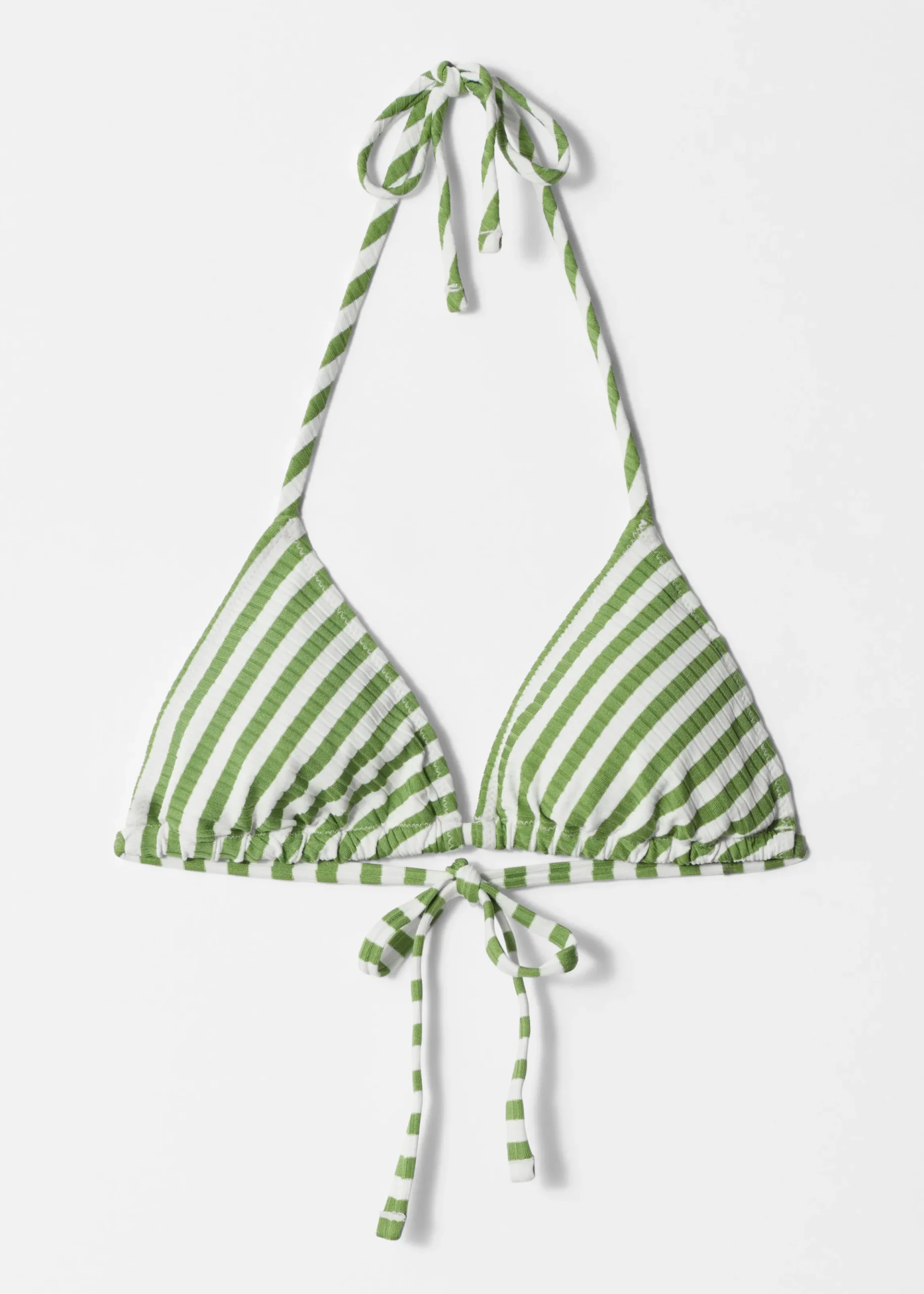 Geripptes Triangel-Bikinioberteil