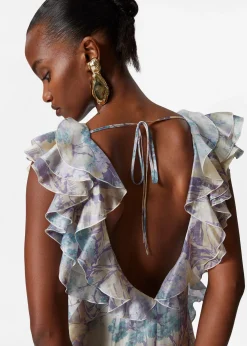 Gerüschtes Maxikleid