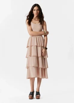 Gerüschtes Midikleid