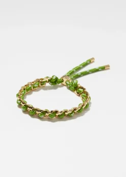 Gliederarmband mit Kordel