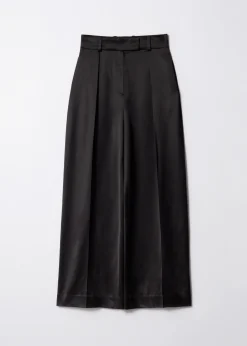Glänzende Hose aus Woll-Mix