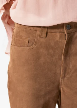 Hose aus Veloursleder